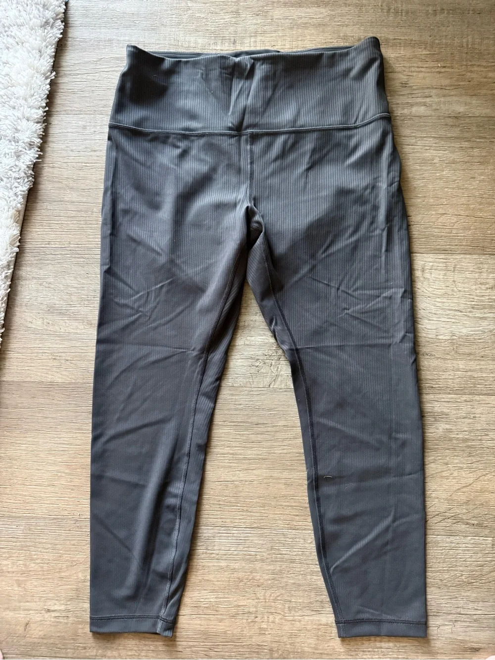 Lululemon Wunderlich Train High-Rise Ribbed Leggings 25” - Graphite Gray NWOT